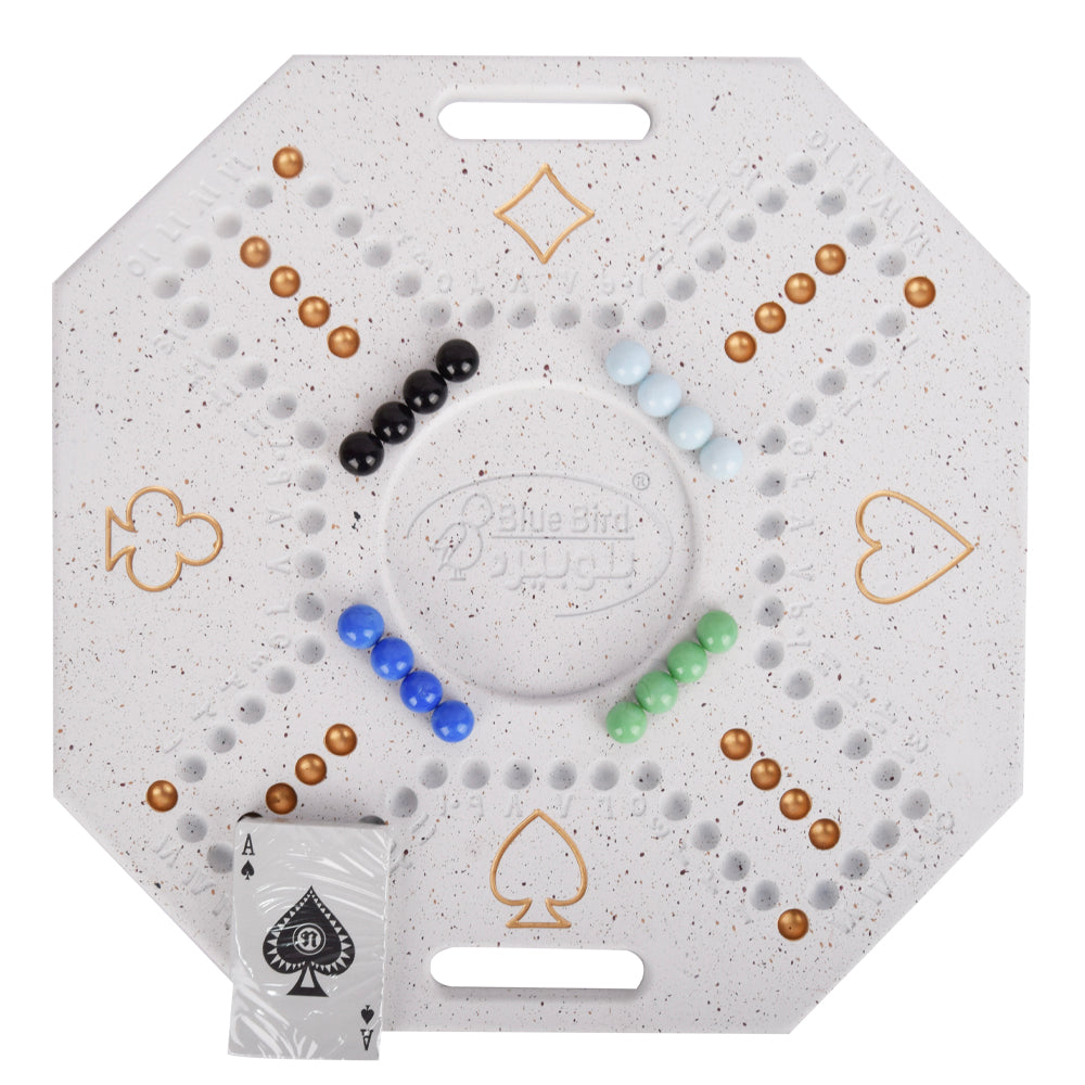 Jackaroo Game Board - Marble White Edition (Octagon)