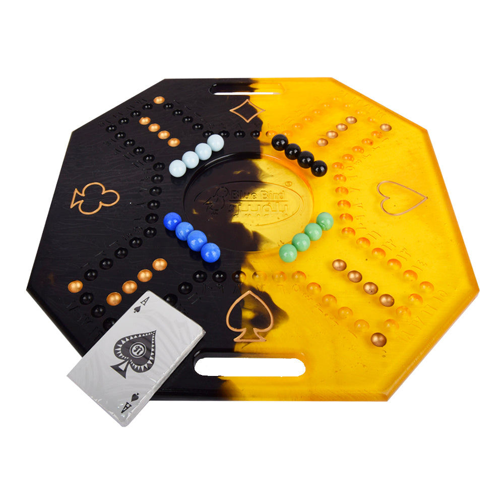 Jackaroo Game Board - Dual-Tone Black & Yellow (Octagon)