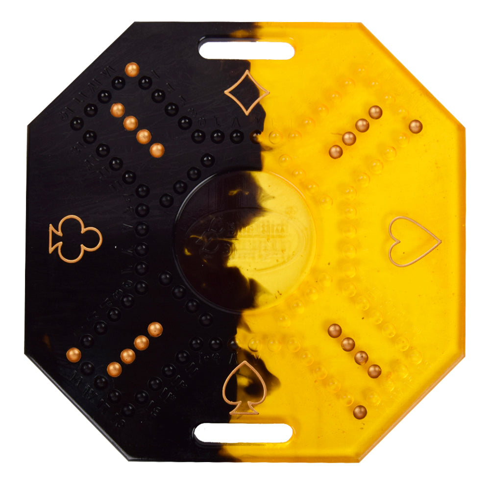 Jackaroo Game Board - Dual-Tone Black & Yellow (Octagon)