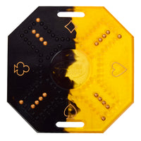 Jackaroo Game Board - Dual-Tone Black & Yellow (Octagon)