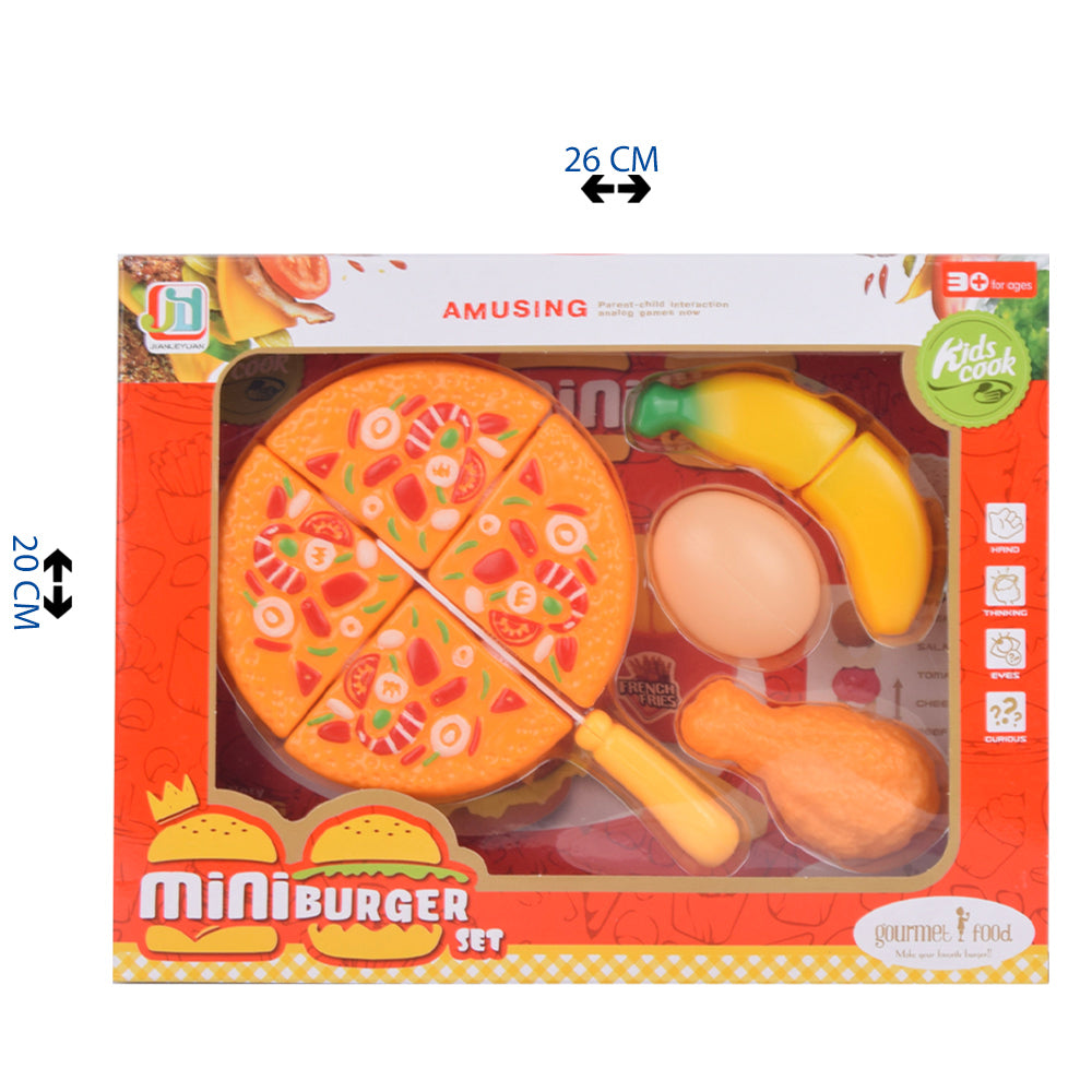 مجموعة ميني برجر بيتزا للعب