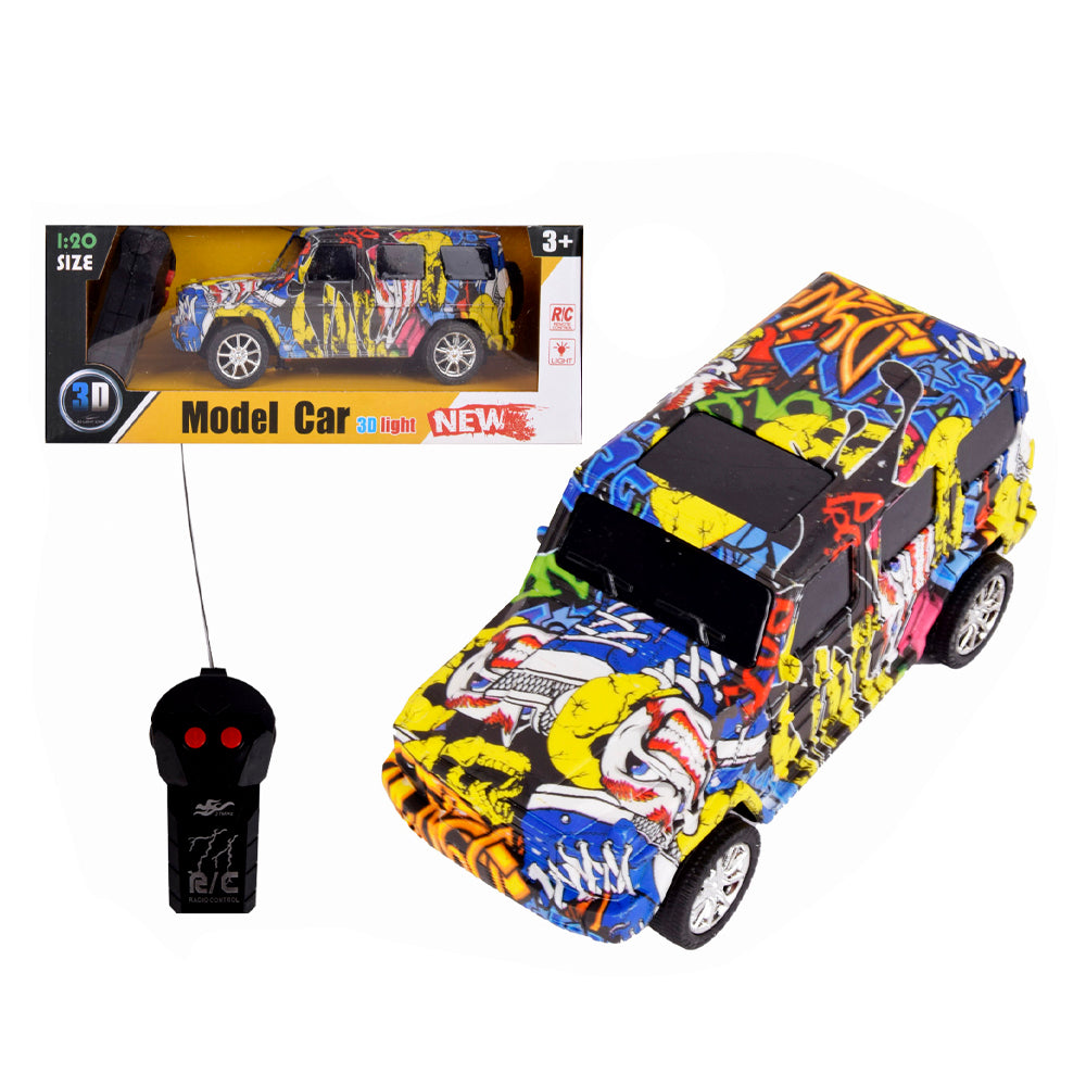 Remote Control Graffiti SUV Model Car - 3D Light Edition