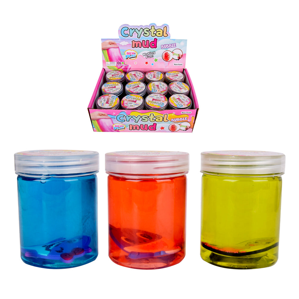 Pack of 3 Bubble Jar Crystal Slime