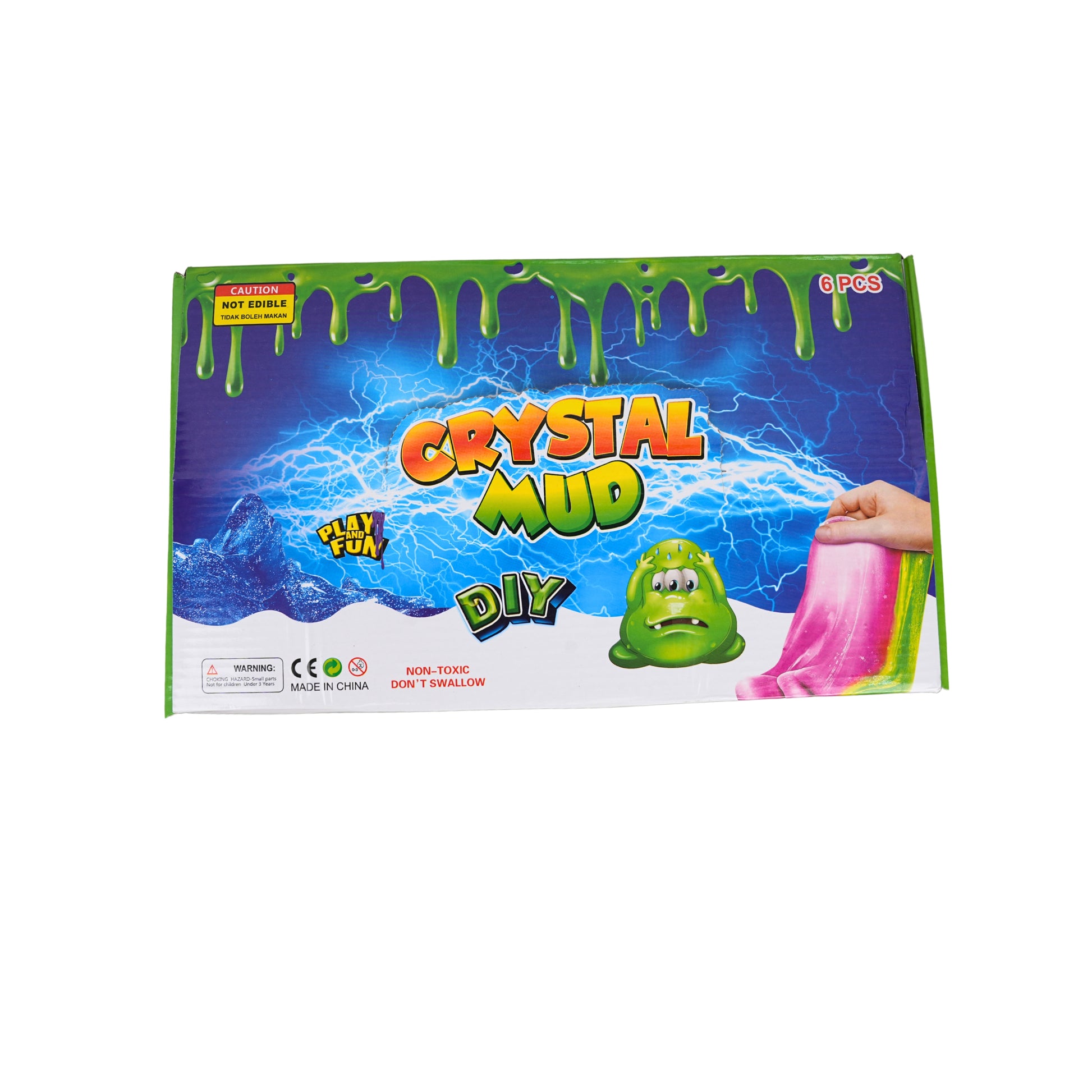 Pack of 4 Crystal Mud Monster Slime Set