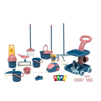 Kids Cleaning Play Set - Simulation Cleaning Tools Kit with Trolley