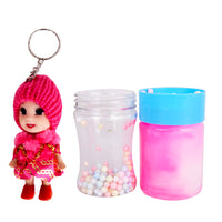 Pack of 2 Crystal Slime with Doll Keychain