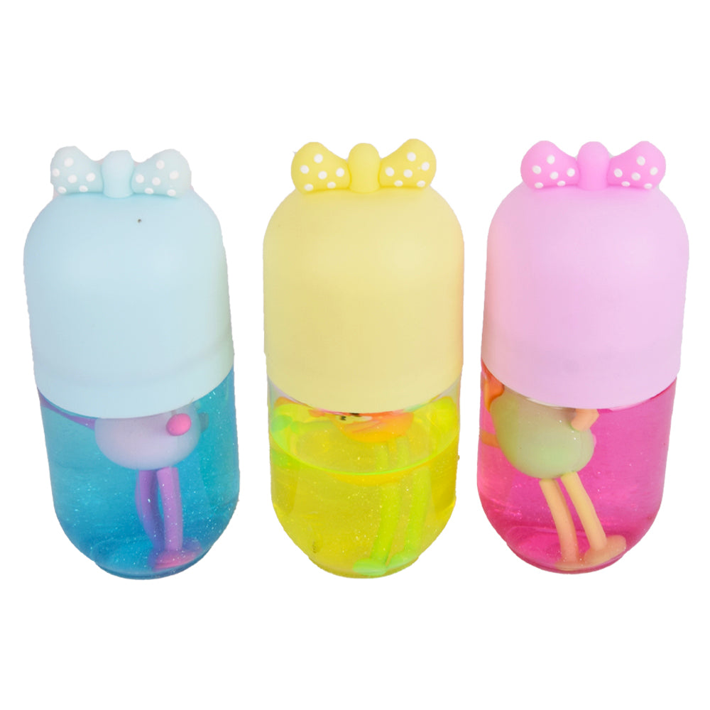 Pack of 2 Glitter Bow Slime Set with Mini Figures