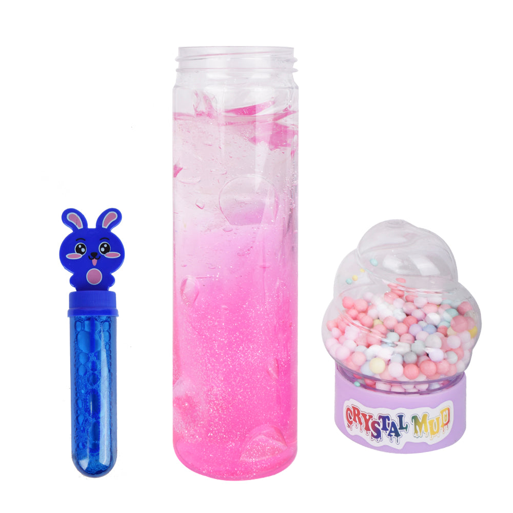 Pack of 3 Glitter Bubble Slime Set