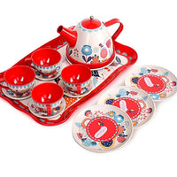 Children's Tea Set – 15-Piece Tin Toy Set