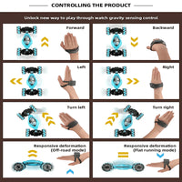 سيارة 2 في 1 مدعمة بالذكاء الاصطناعي مع إيماءة اليد وجهاز التحكم عن بعد