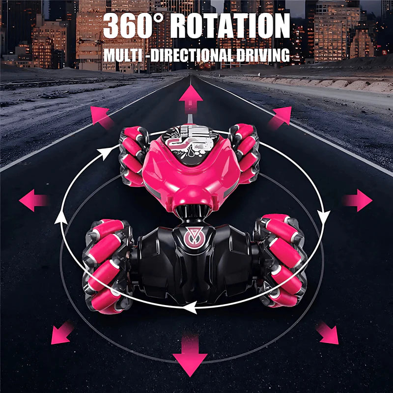 سيارة 2 في 1 مدعمة بالذكاء الاصطناعي مع إيماءة اليد وجهاز التحكم عن بعد