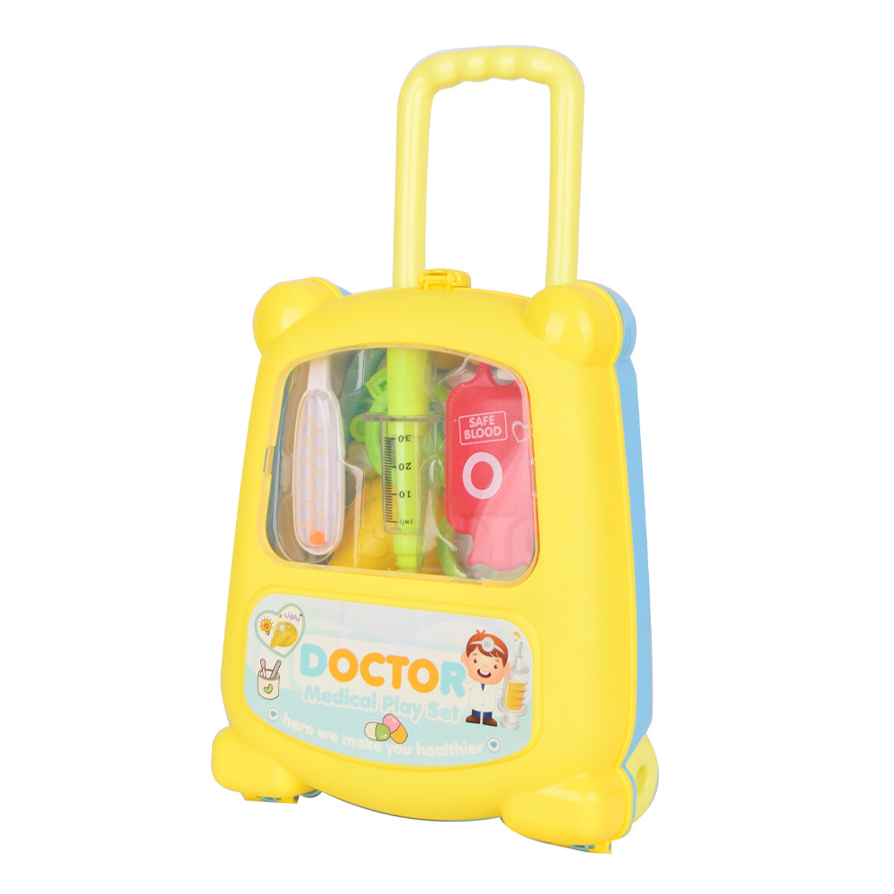 Doctor Medical Play Set - 10 Piece Portable Trolley Kit