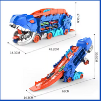 Dinosaur-Shaped Transforming Track Cars Toy