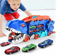 Dinosaur-Shaped Transforming Track Cars Toy