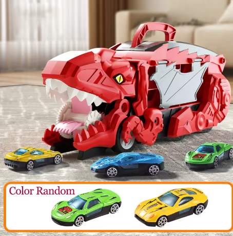 Dinosaur-Shaped Transforming Track Cars Toy