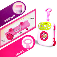 عربة أدوات موسيقية مع ميكروفون