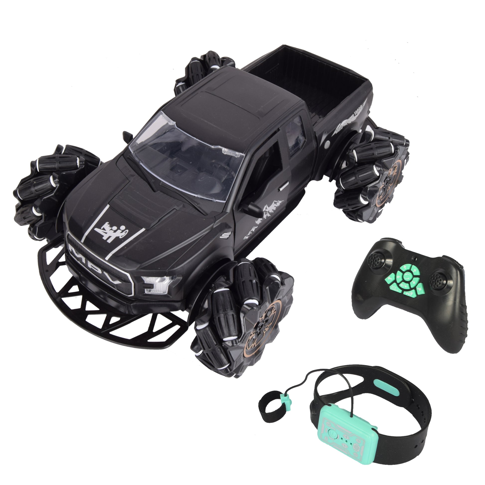 All-Terrain RC Pickup Truck with Gesture Control - 360° Spins and Drifts