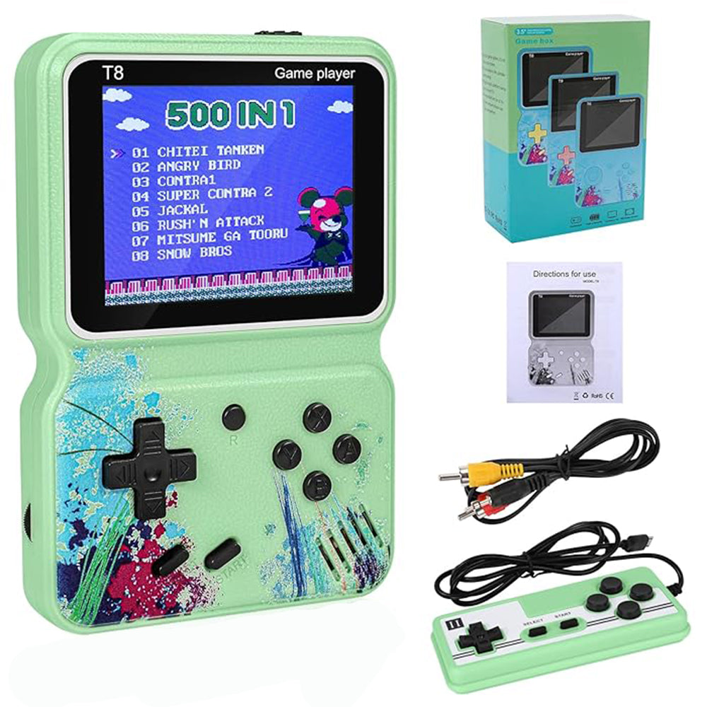 Portable Retro Handheld Game Console with 500 Built-in Games