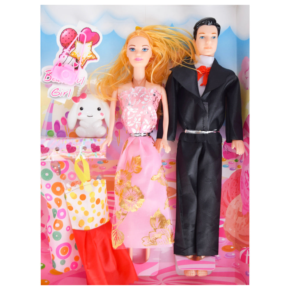 Happy World Couple Doll Set with Accessories