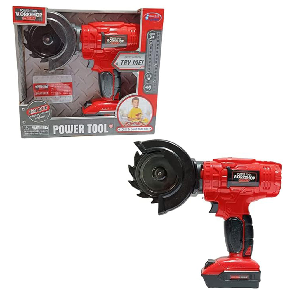 Kids Power Tool Workshop Set with Circular Saw - Realistic Sound Action