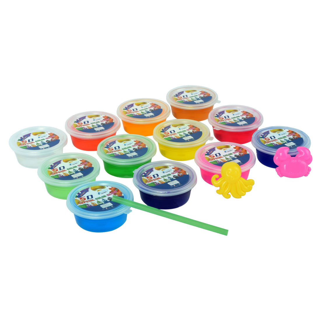 5D Crystal Color Slime Set Pack of 12