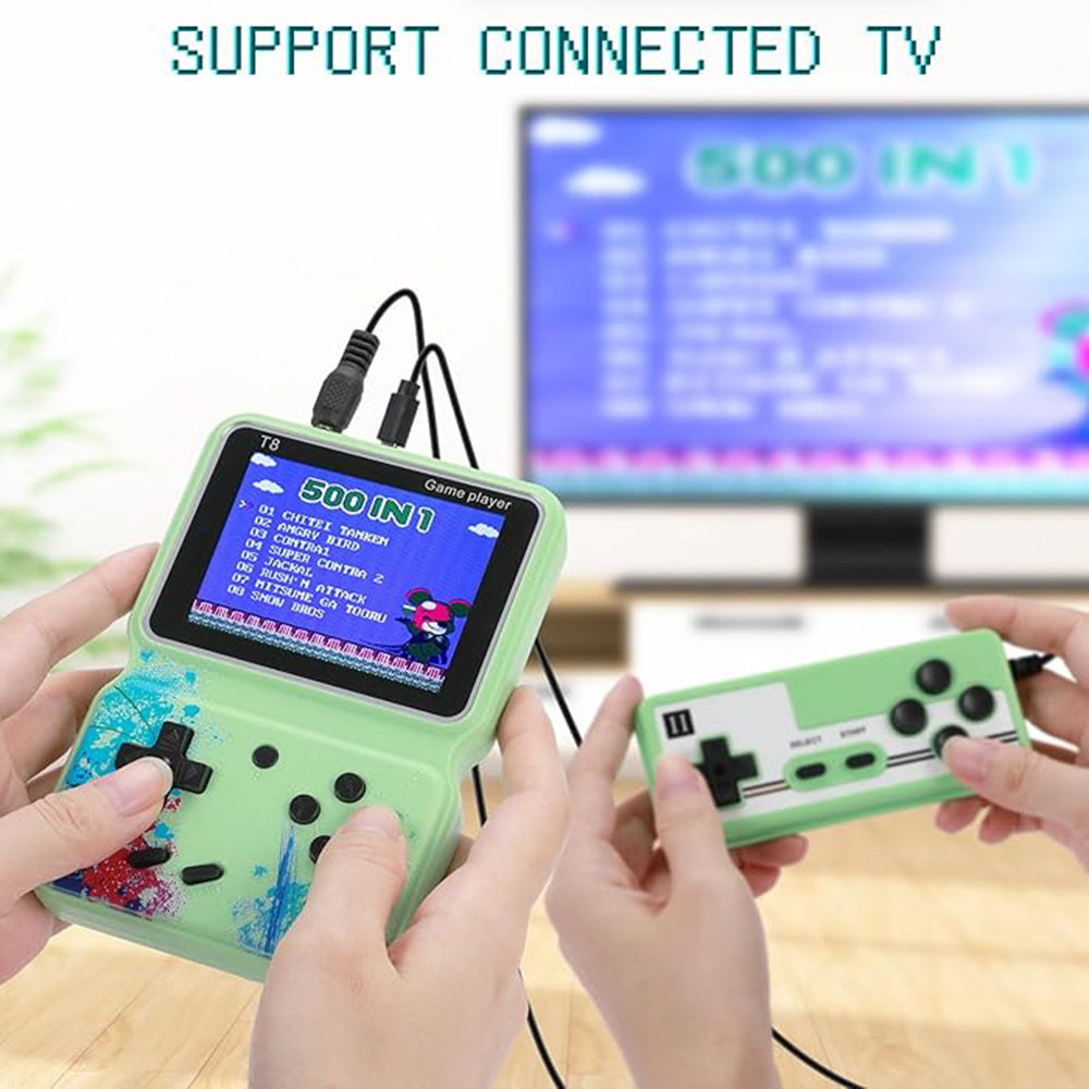 Portable Retro Handheld Game Console with 500 Built-in Games