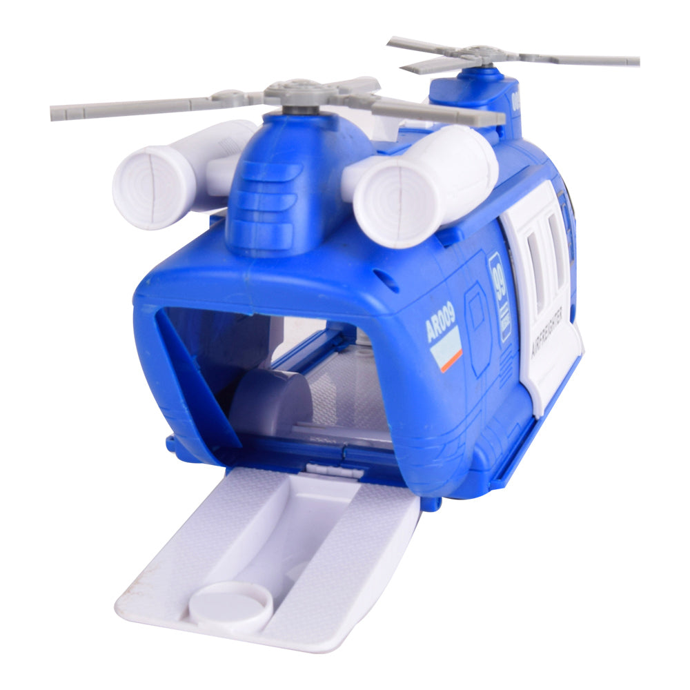 Rescue Airfreighter Toy Helicopter with Light & Sound - Blue