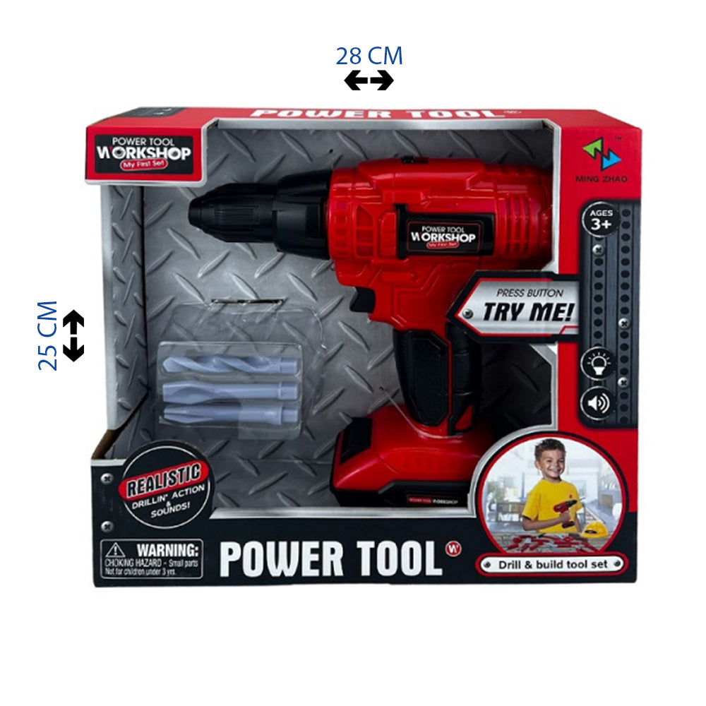 Kids Power Tool Drill Set – Battery Operated with Realistic Sounds