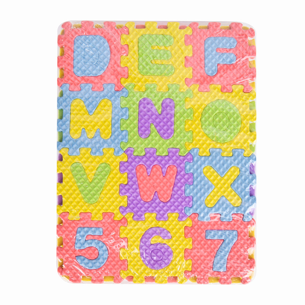 Alphabet and Numbers Foam Puzzle Mat for Kids