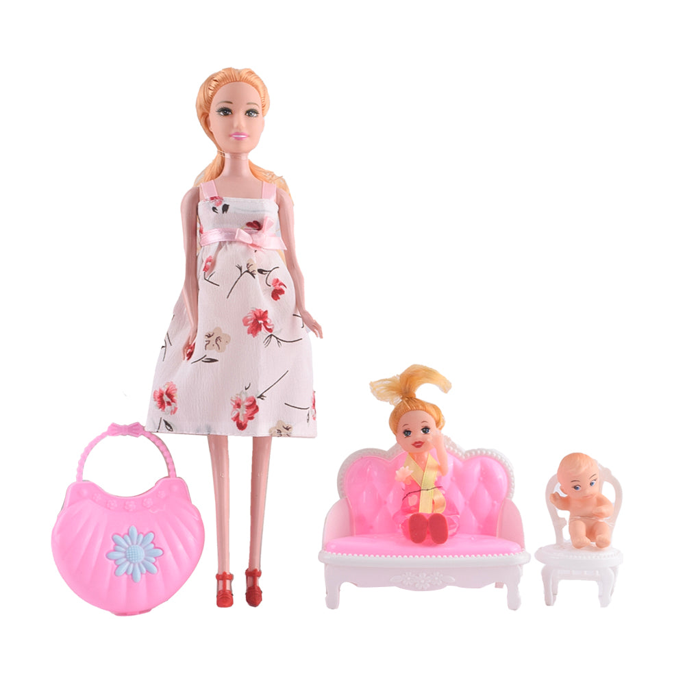 Pregnant Doll Playset with Baby and Accessories