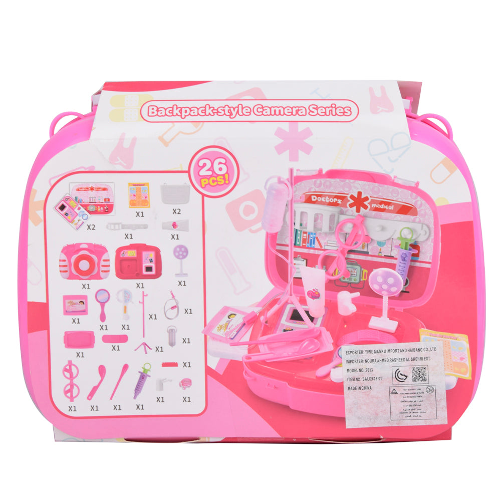 Medical Camera Backpack Playset (Pink)