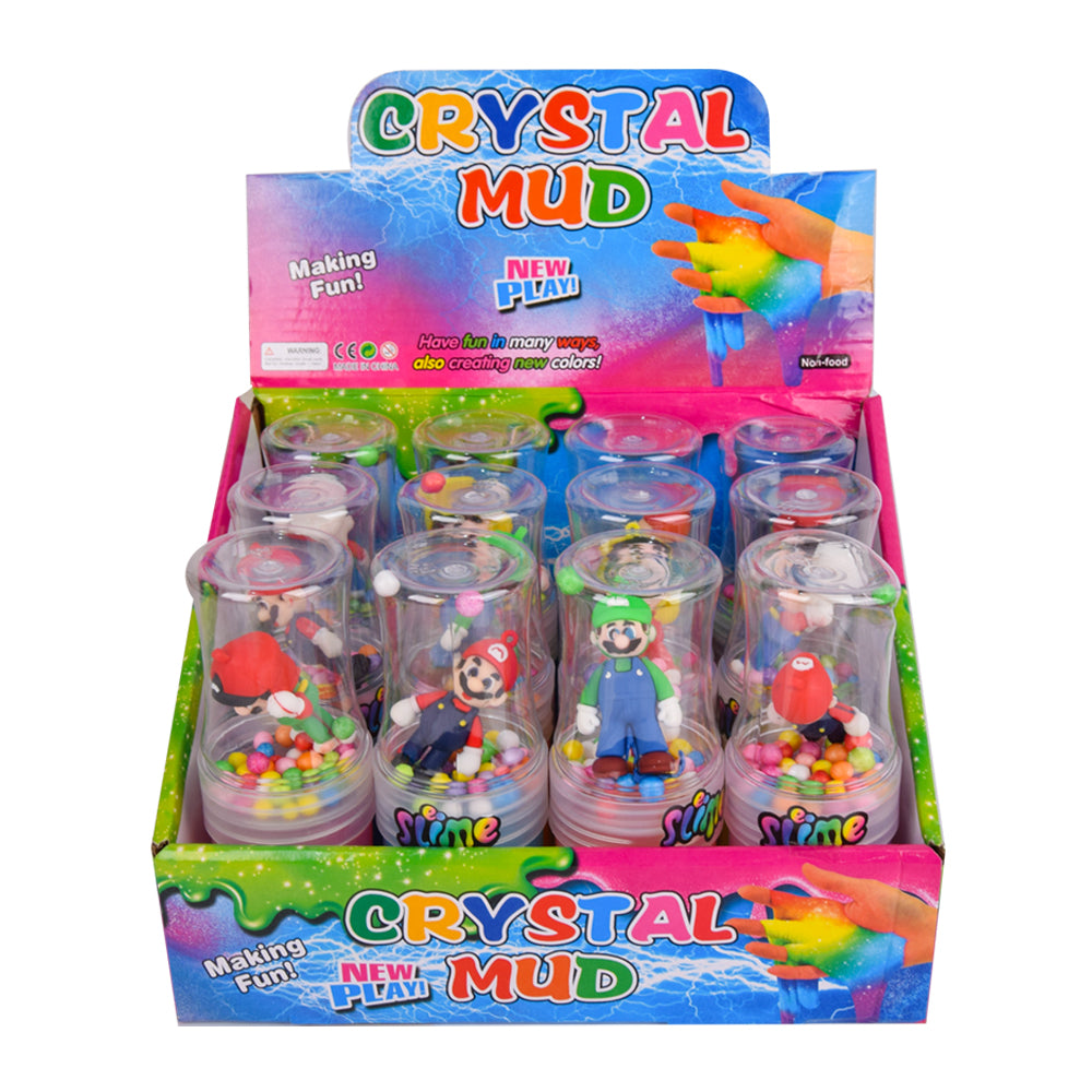 Pack of 2 Crystal Mud Slime Toy Jars