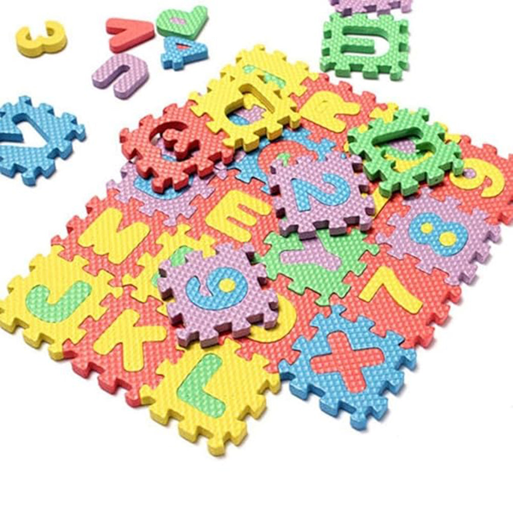 Alphabet and Numbers Foam Puzzle Mat for Kids