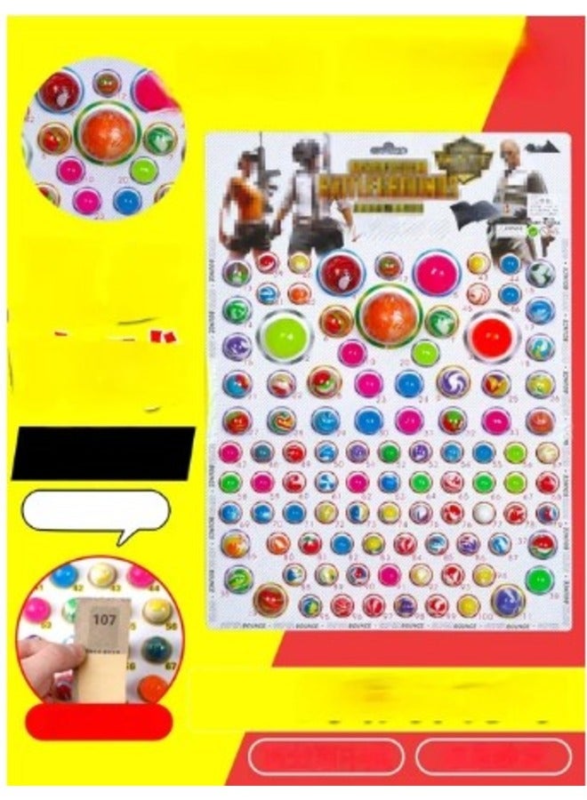 Bouncy Balls Rubber Balls for Kids 110 pcs Board Game