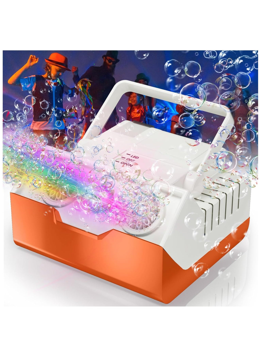 Bubble Machine Automatic Bubble Blower Bubble Toy With Flash Light