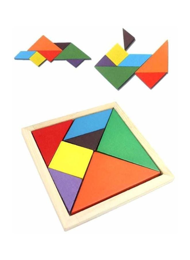 Colorful And Changeable Triangle Wooden Puzzle Set For Kids