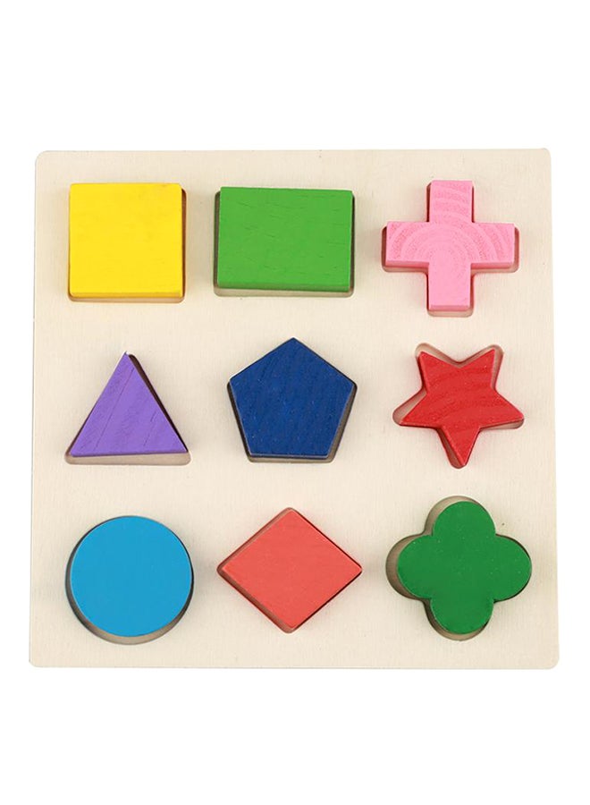 Colorful Wooden Geometry Matching Puzzle
