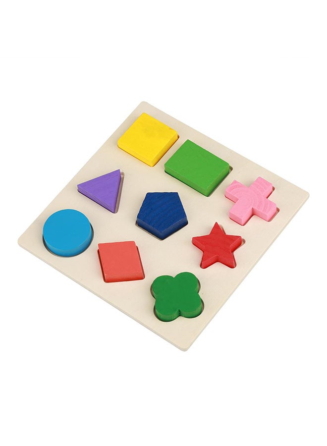 Colorful Wooden Geometry Matching Puzzle