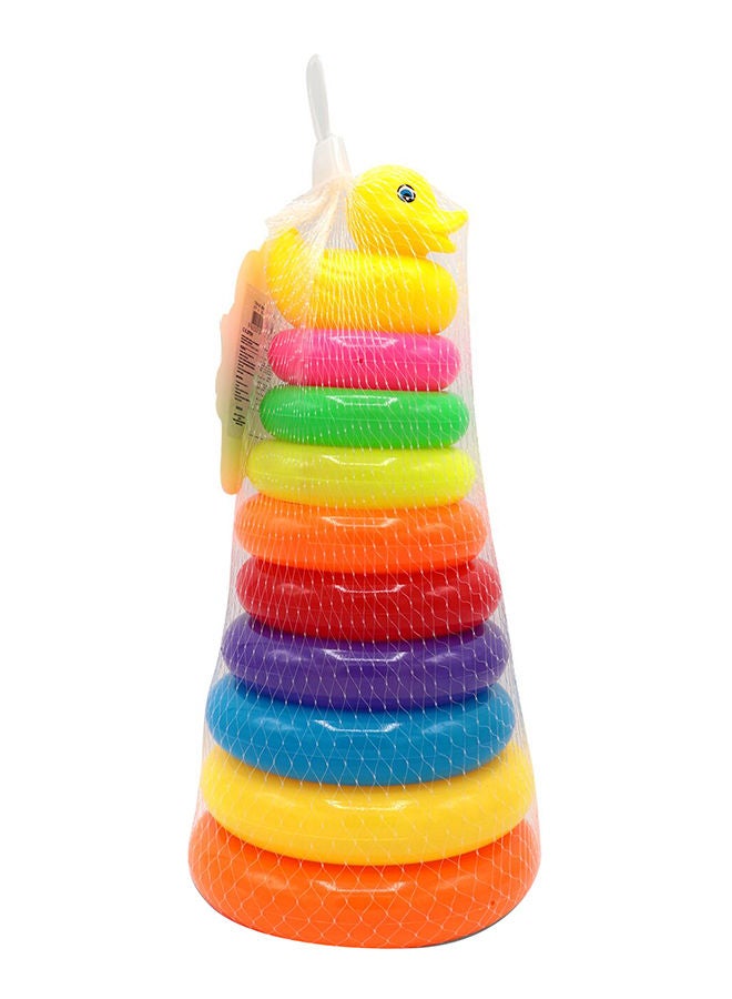 Colourful Ring Toss With Pillar Playset Multicolour