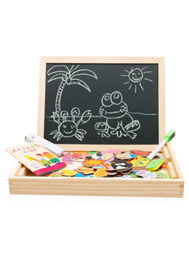 Wooden Magnetic Puzzle Figure Animals Farming Drawing Board
