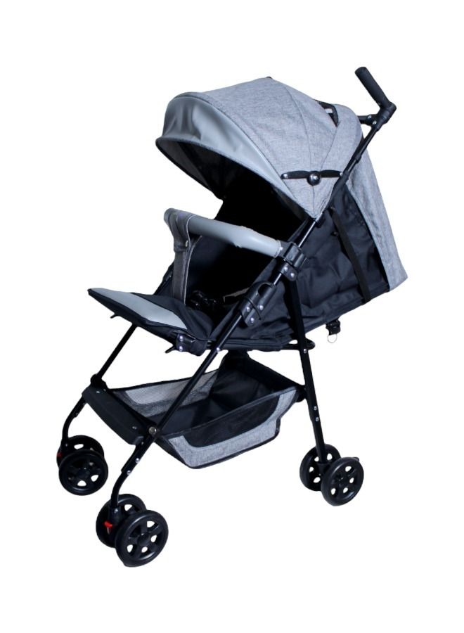 Lightweight Foldable Baby Stroller High Grade Material Handle Grey