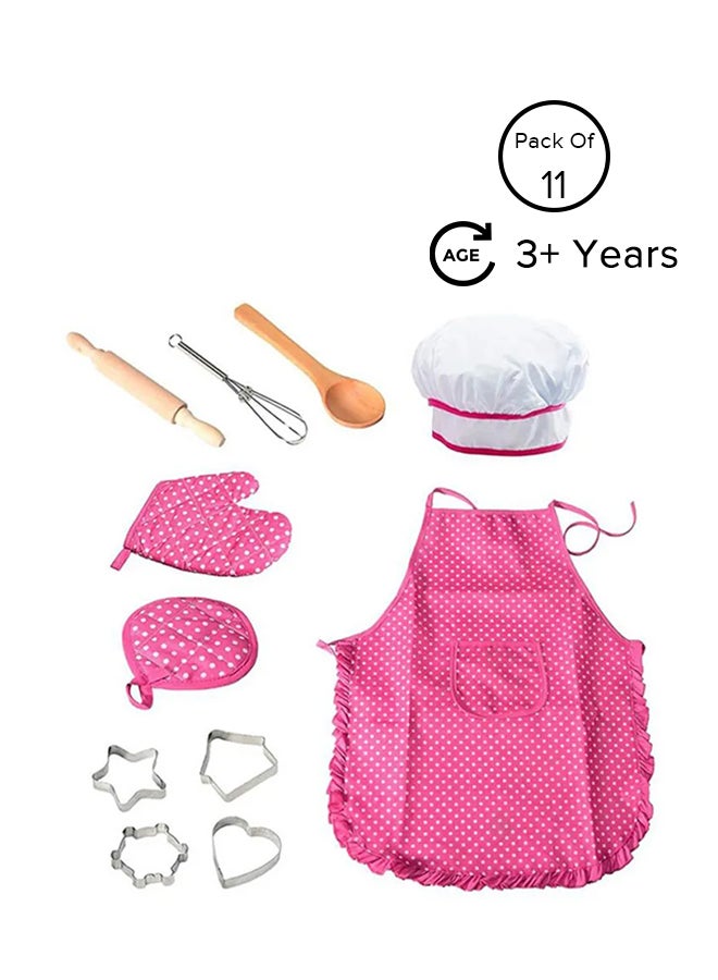 Kids Kitchen Cooking Play Set apron and hat