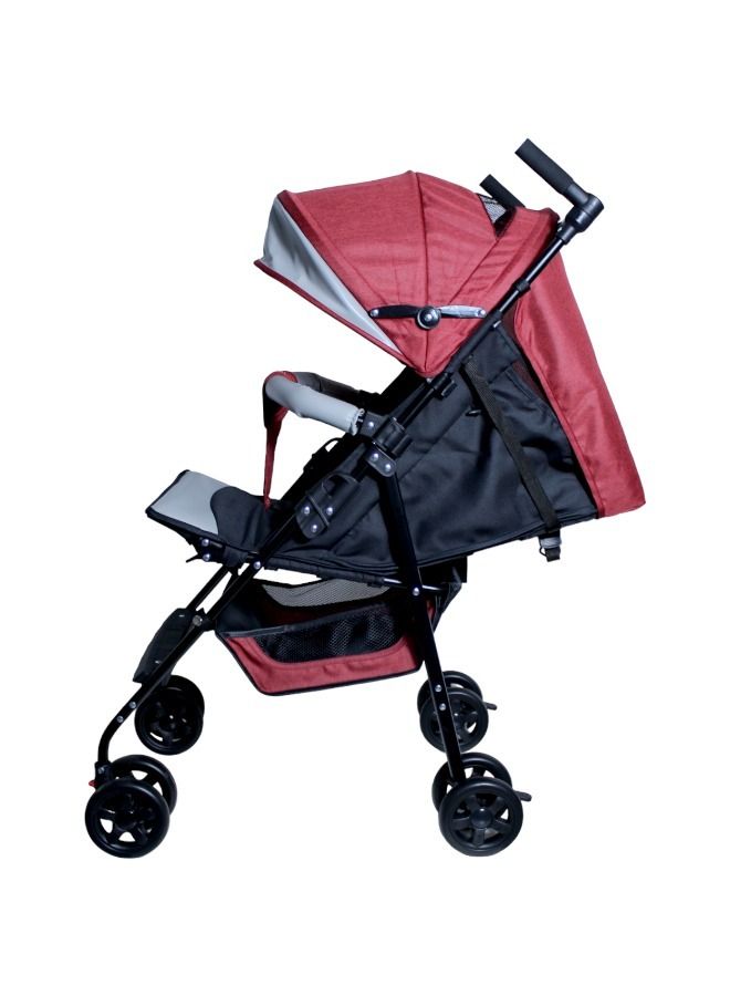 Lightweight Baby Stroller High Grade Material Foldable Handle Red