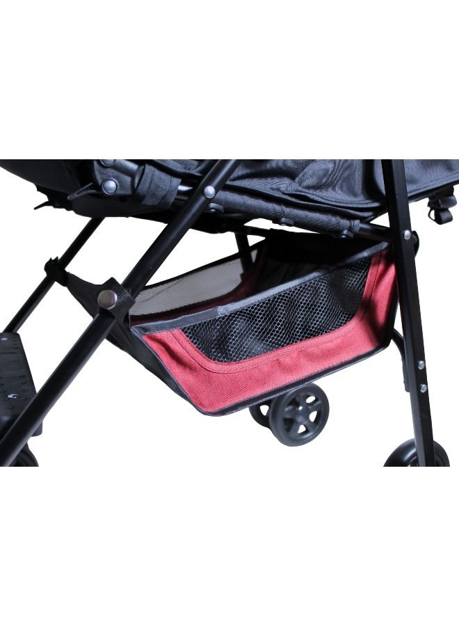Lightweight Baby Stroller High Grade Material Foldable Handle Red