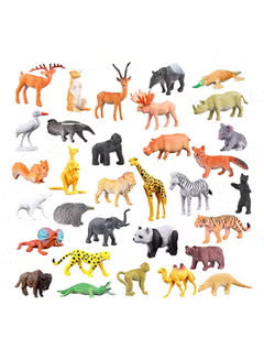 54-Piece Jungle Animals Figure Toys Set  Multicolored