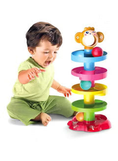 لعبة كرة دوارة متعددة الألوان متينة وقوية للاستخدام طويل الأمد للأطفال 18x18x41 سم