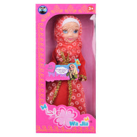 Cultural Hijabi Doll in Red Traditional Dress