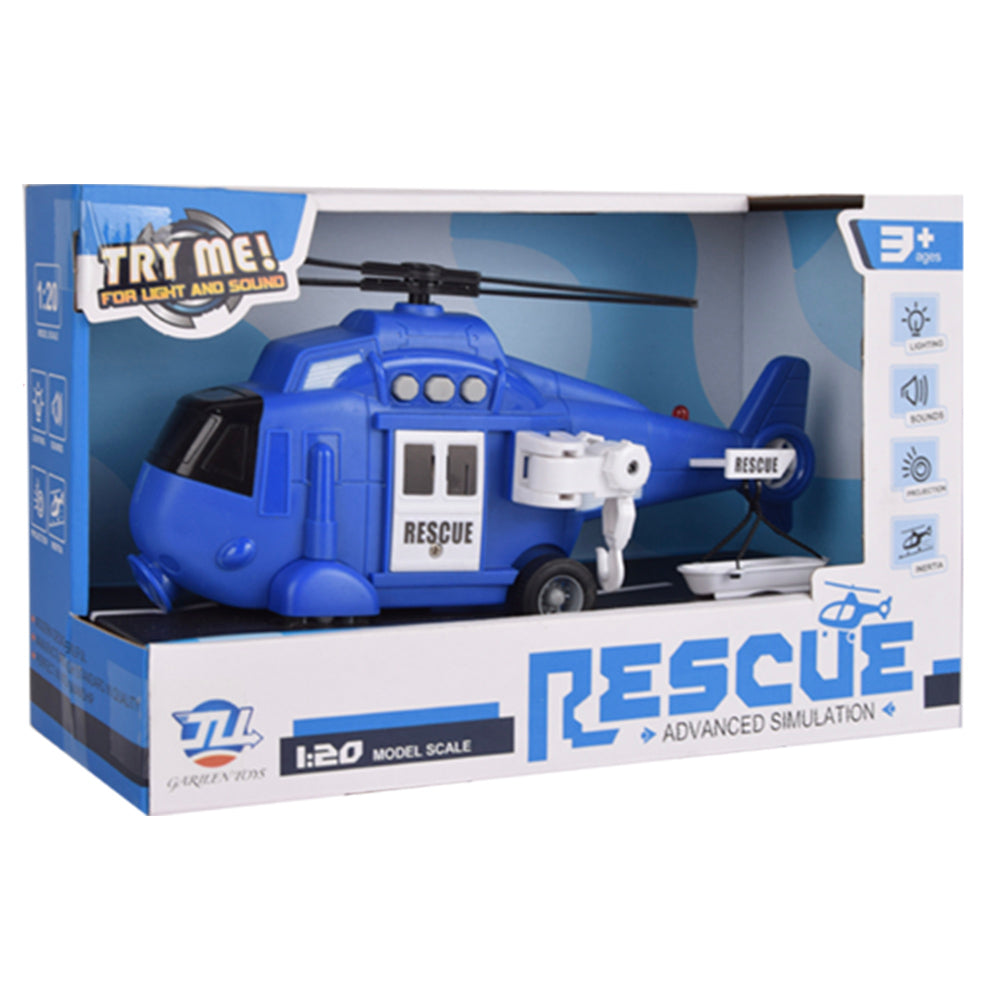 Rescue Helicopter Toy with Light & Sound – Advanced Simulation 1:20 Scale (Blue)