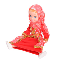 Cultural Hijabi Doll in Red Traditional Dress