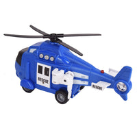 Rescue Helicopter Toy with Light & Sound – Advanced Simulation 1:20 Scale (Blue)